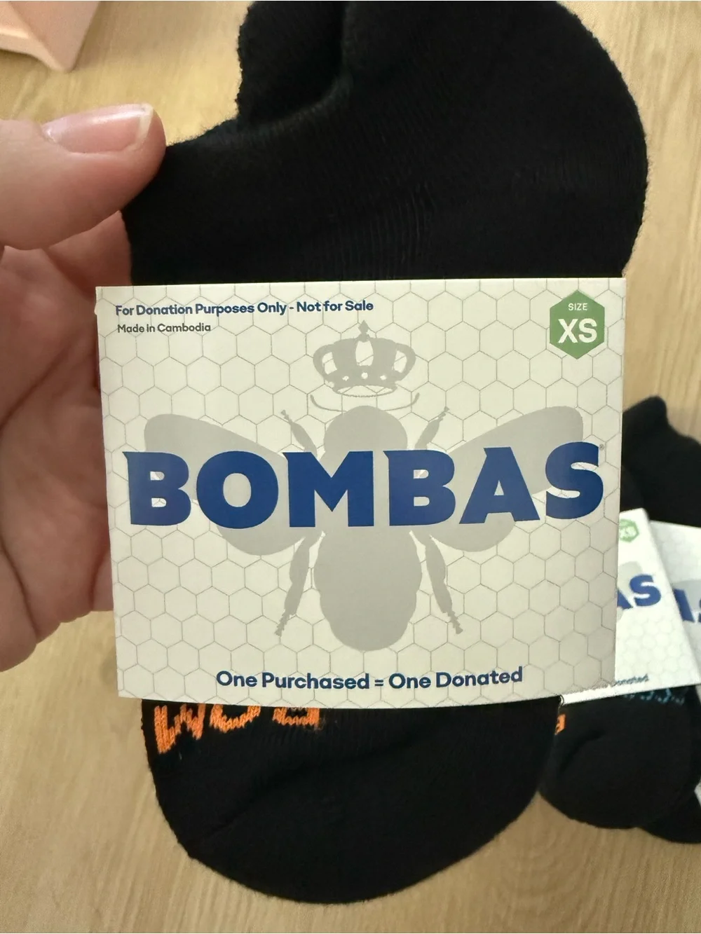 Bundle of 5 pairs of Bombas Kids Black Ankle Socks - size XS